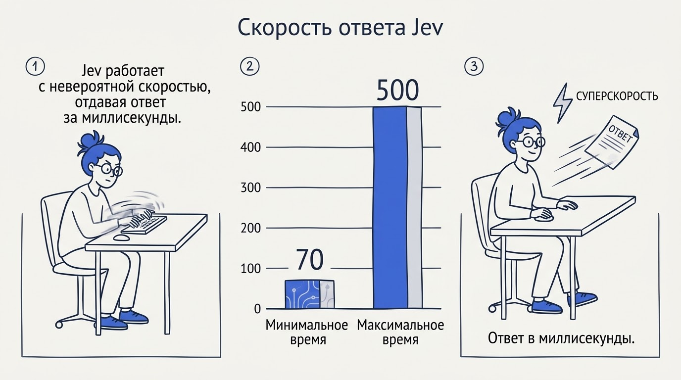 Дашборд на большом мониторе с гистограммой. Девушка указывает на минимальные значения в миллисекундах на графике.