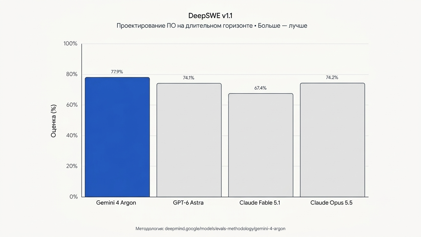 График результатов оценки DeepSwe с показателями языковых моделей