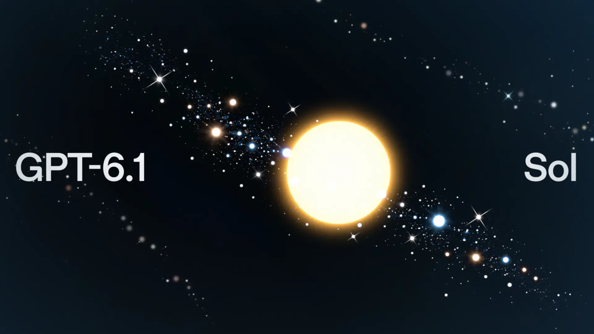 Image 1: Заголовок GPT-6.1 Sol на тёмном звёздном фоне.