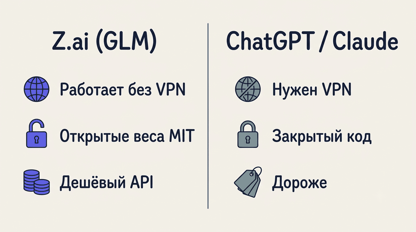 Дешёвый API GLM против более дорогих западных аналогов