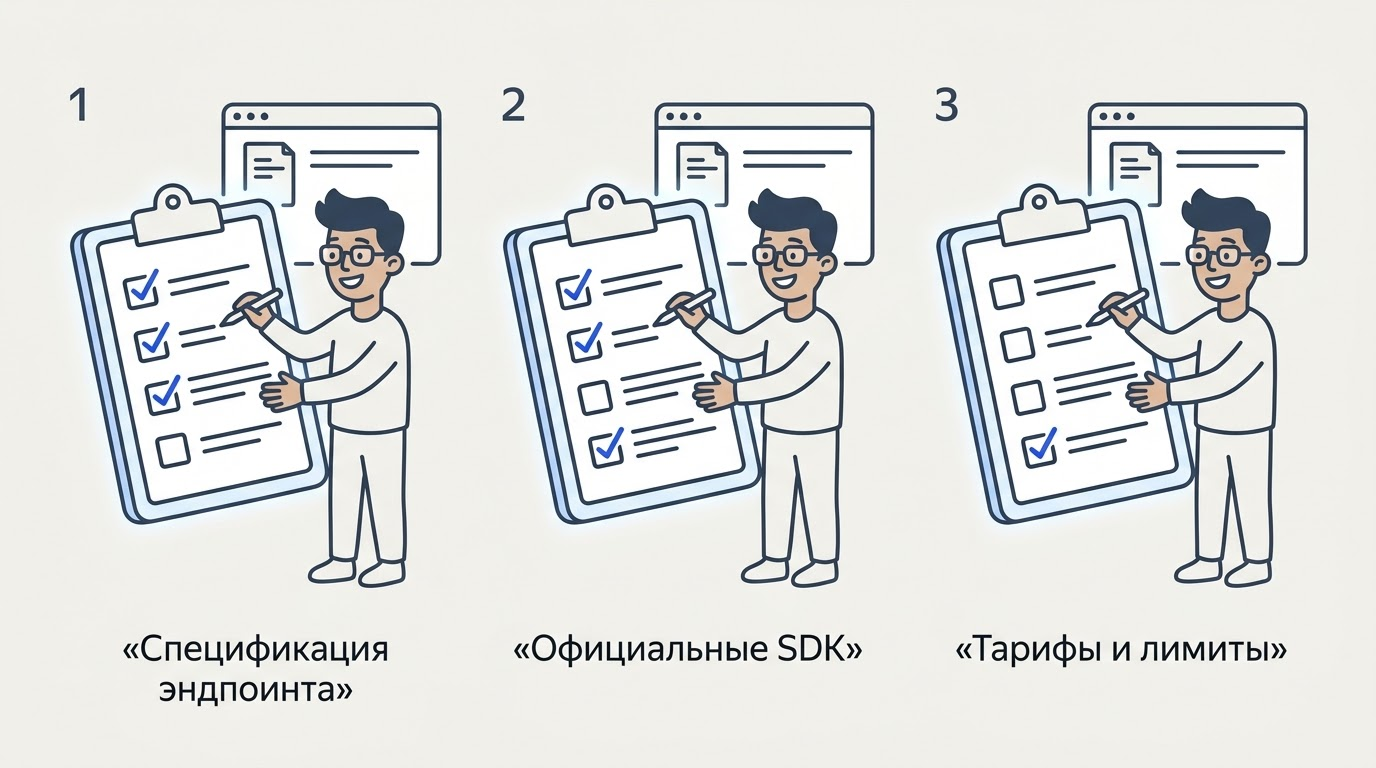 Персонаж с улыбкой отмечает пункты на большом светящемся цифровом планшете на фоне окна браузера с порталом.